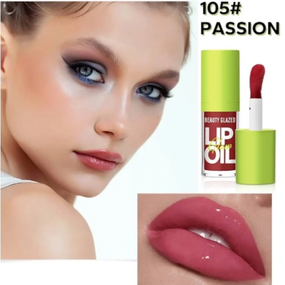 BUNDLE of 2 Beauty Glazed Lip Glow Oils - #105 Passion & 106 Fuse, New & sealed‎
